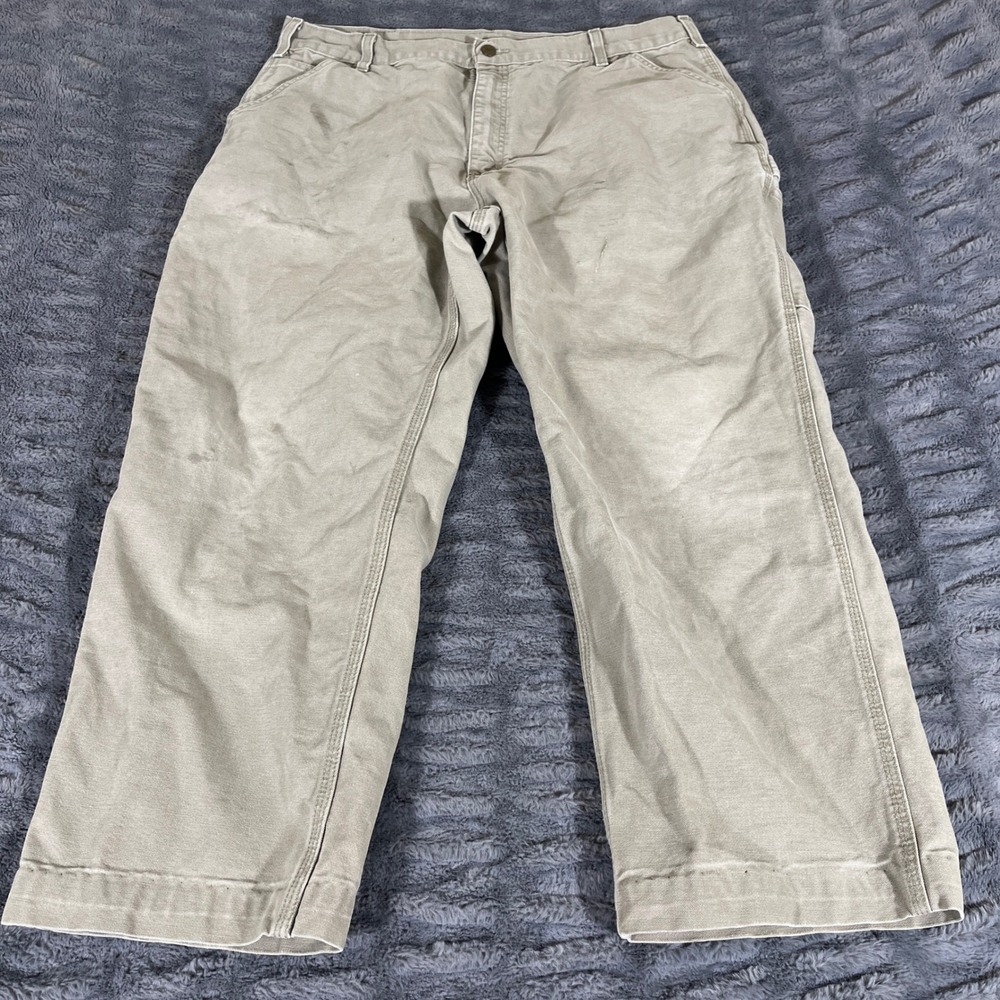 Carhartt B11 DES Washed Duck Work Dungaree Pants Tan Mens 40x28